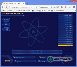 Počátek hry Chcete být milionářem? online